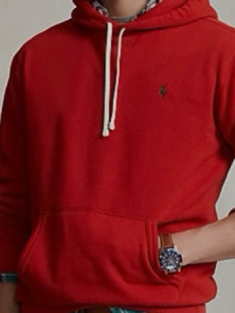 NWT 🇺🇸Ralph Lauren Red Hoodie Pullover w Polo Logo Preppy Quiet Luxury